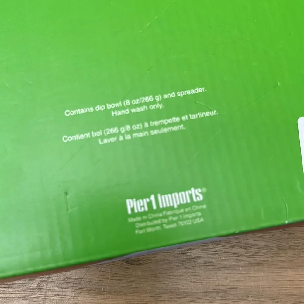 PIER 1 IMPORTS dip bowl and spreader set